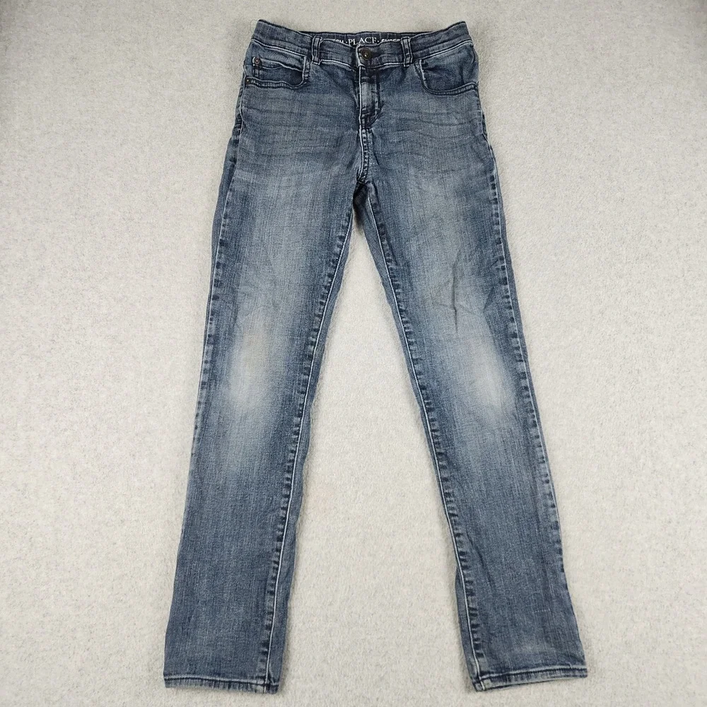The Children's Place Super Skinny Jeans Kids 12 Blue Denim Stretch Medium Wash